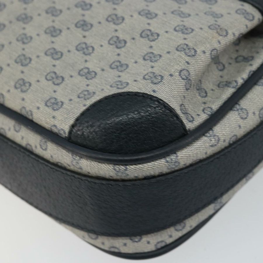 【日本直送】GUCCI Micro GG帆布單肩包 PVC皮革 海軍藍 正品 sw1590-13