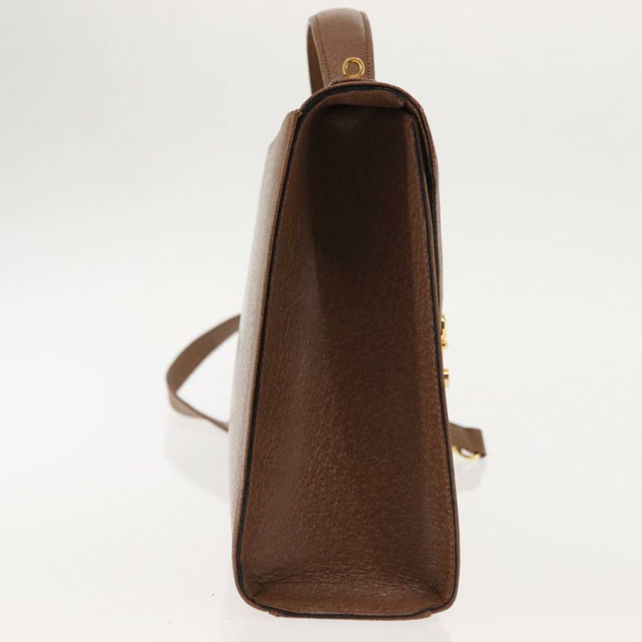 【日本直送】華倫天奴 (VALENTINO) 手提包 皮革 兩用 棕色 金色 正品 bs29793-3