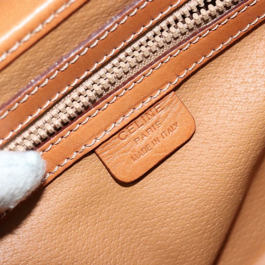 【日本直送】CELINE Macadam帆布手提包 PVC皮革 棕色 正品 ki6046-19