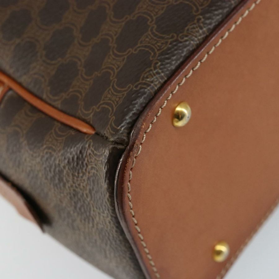 【日本直送】CELINE Macadam帆布手提包 PVC皮革 棕色 正品 ki6094-15