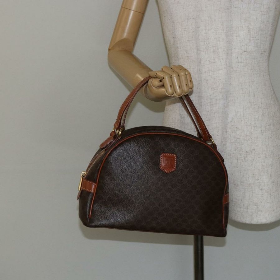 【日本直送】CELINE Macadam帆布手提包 PVC皮革 棕色 正品 ki6094-21
