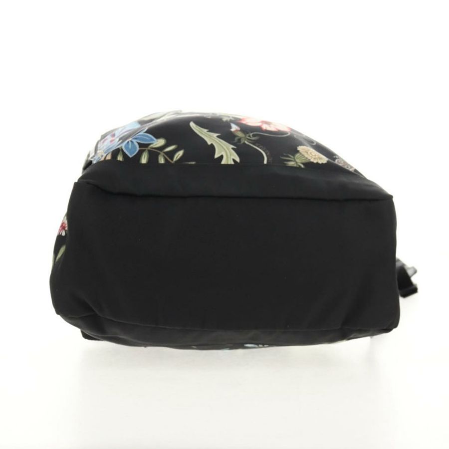【日本直送】GUCCI 花卉圖案帆布雙肩包 黑色 銀色 353476 正品 bs29799-4