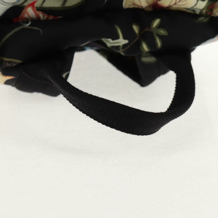 【日本直送】GUCCI 花卉圖案帆布雙肩包 黑色 銀色 353476 正品 bs29799-6
