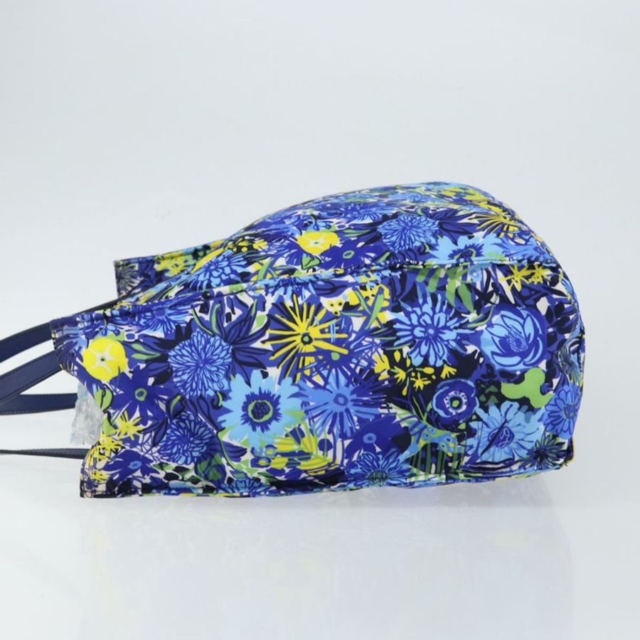 【日本直送】PRADA 尼龍皮革手提包 藍色 銀色 正品 147405-3