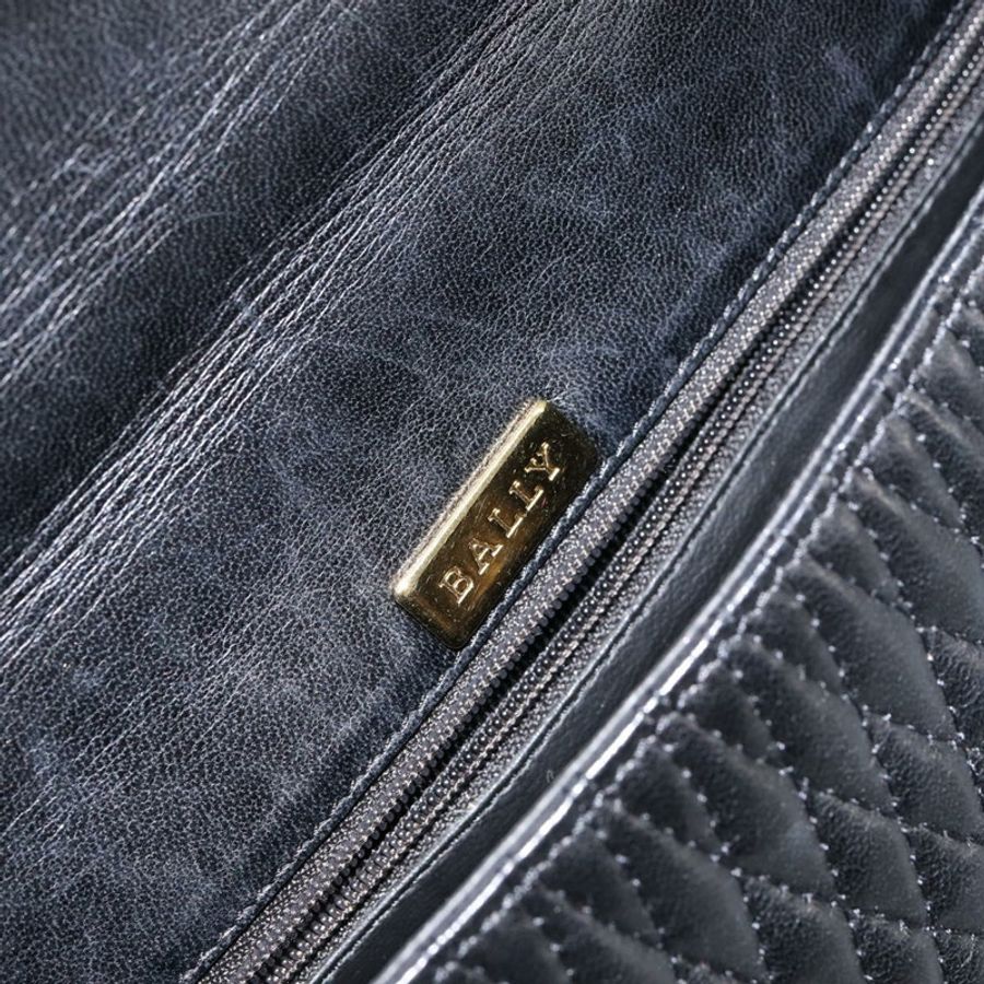 【日本直送】BALLY 手提包 皮革 黑色 金色 正品 BA7023-18