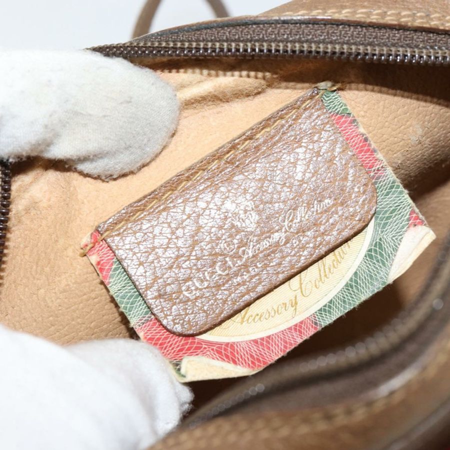 【日本直送】GUCCI GG Supreme Web Sherry Line 手提包 PVC 米色 金色 89 02 066 正品 BA7117-17