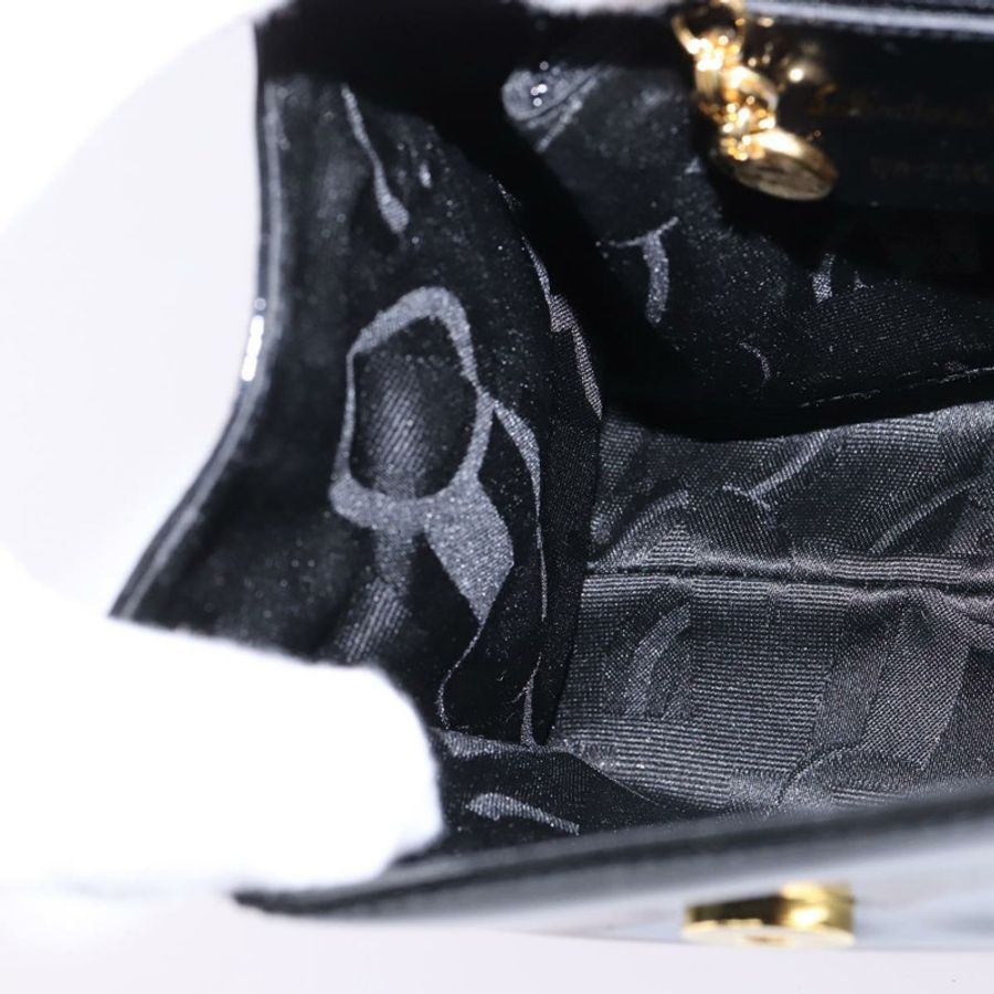 【日本直送】Salvatore Ferragamo Vala 琺瑯雙面手提包,黑色金色,正品編號 147507-20
