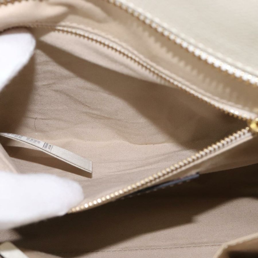 【日本直送】BURBERRY Nova 格紋手提包 PVC 皮革 兩用 米色 金色 正品 147477-21