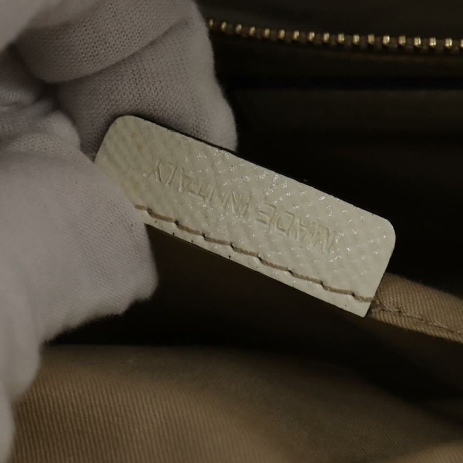 【日本直送】BURBERRY Nova 格紋手提包 PVC 皮革 兩用 米色 金色 正品 147477-22