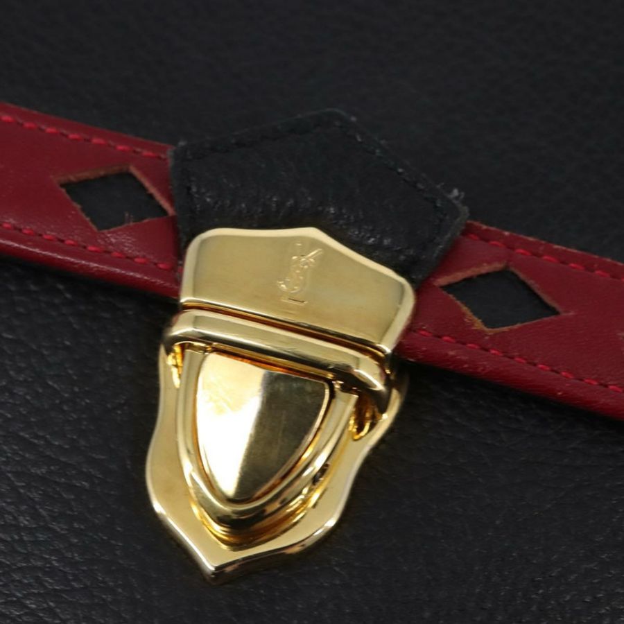【日本直送】SAINT LAURENT 黑色金色皮革單肩包 正品 148350-9