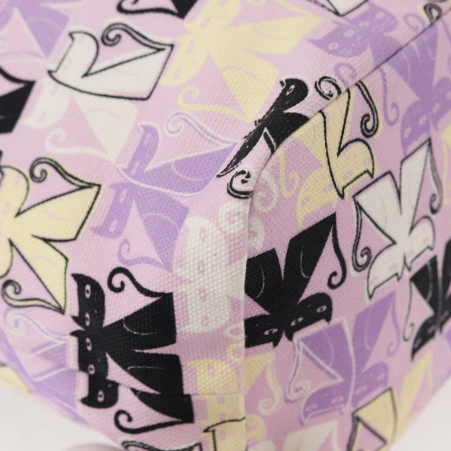 【日本直送】Miu Miu Madras Cat 抽繩帆布粉紅銀色手袋 Auth bs30224-14