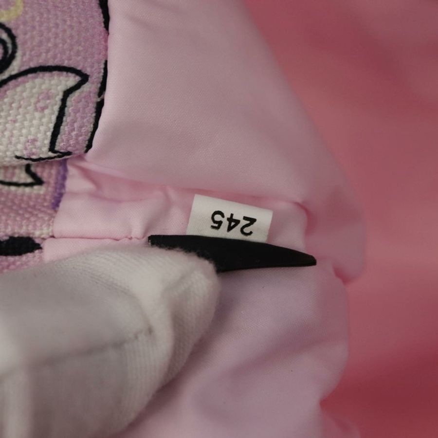 【日本直送】Miu Miu Madras Cat 抽繩帆布粉紅銀色手袋 Auth bs30224-18