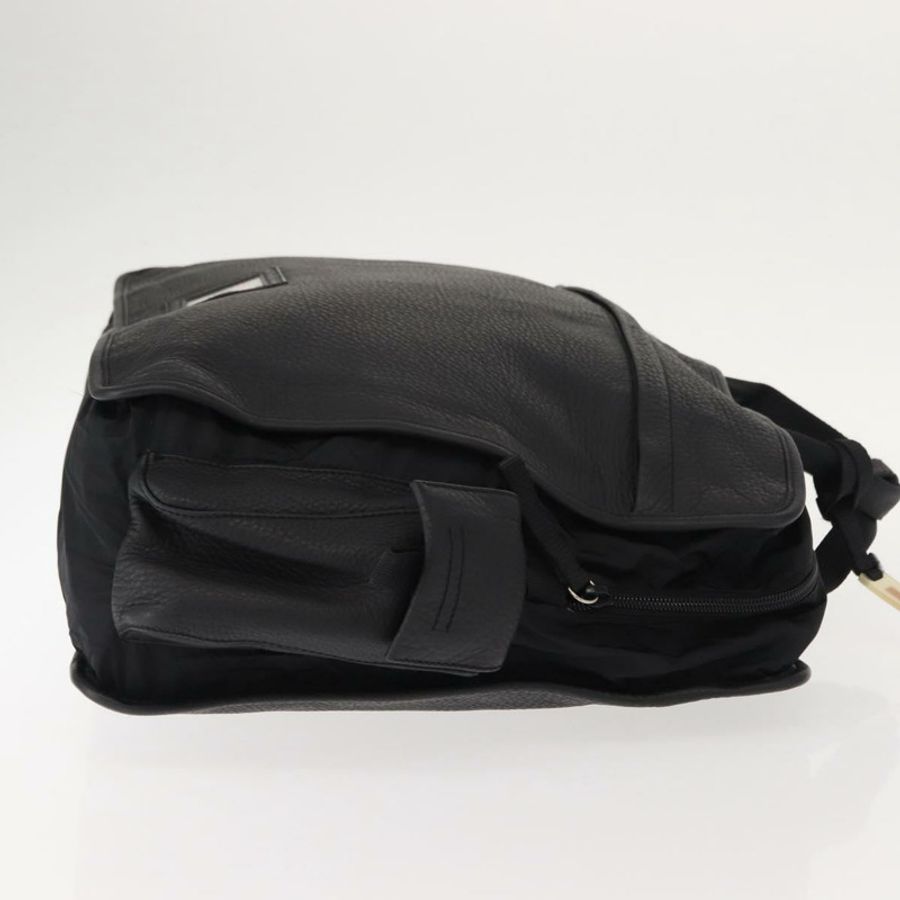 【日本直送】PRADA 運動手提包 尼龍皮革 黑色 銀色 正品 gh1071-2
