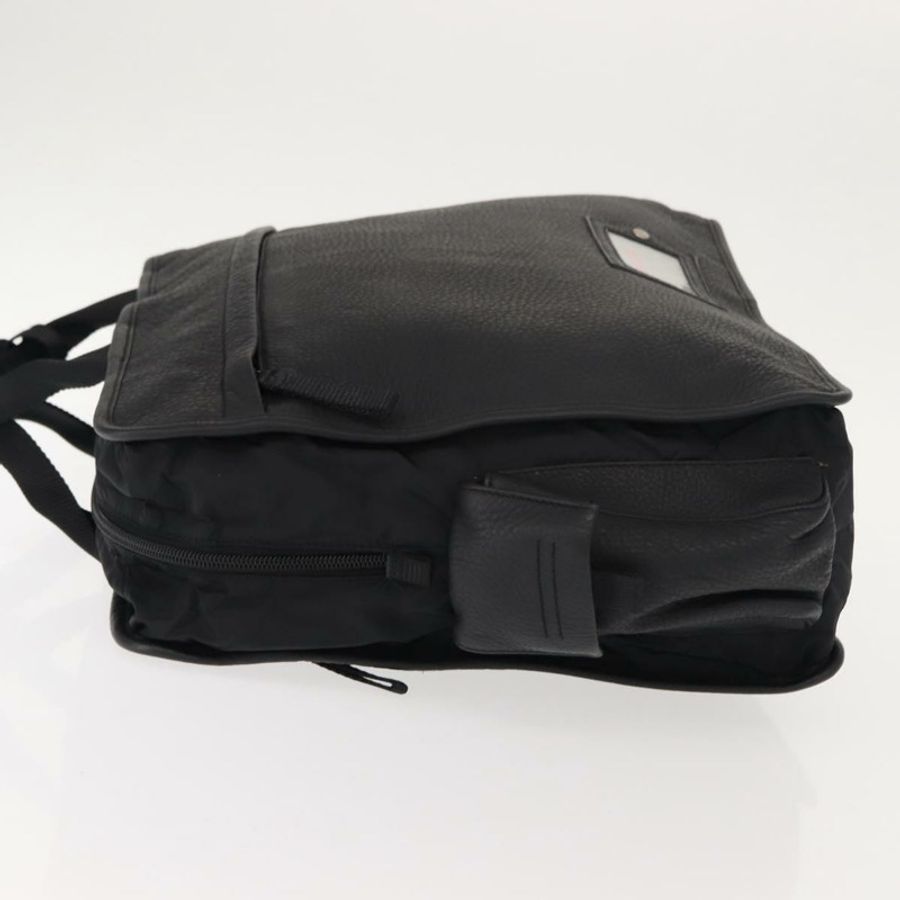 【日本直送】PRADA 運動手提包 尼龍皮革 黑色 銀色 正品 gh1071-3