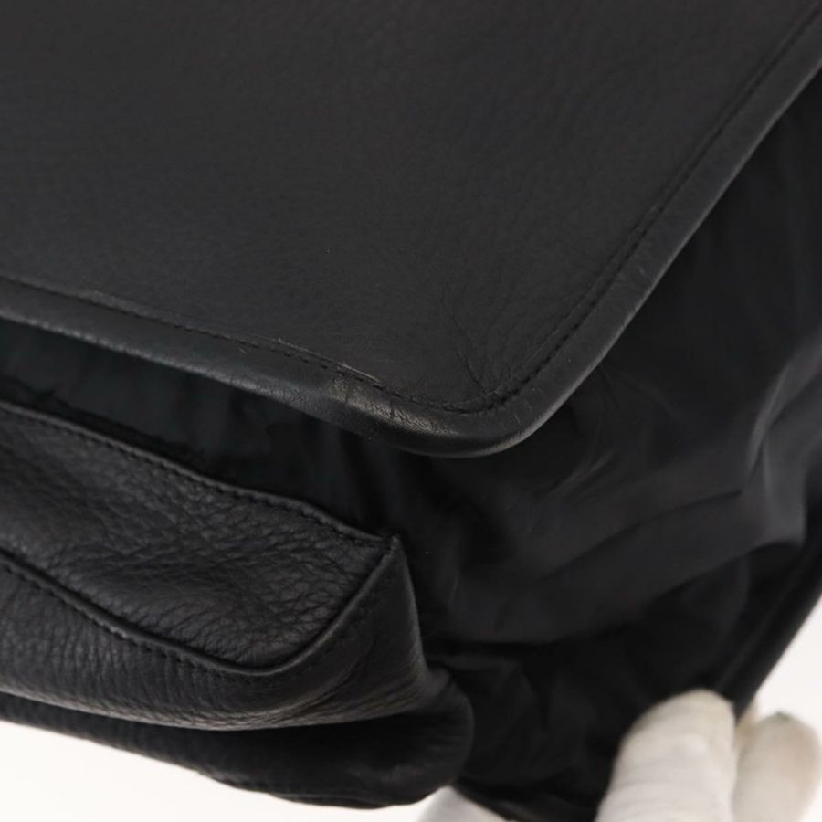 【日本直送】PRADA 運動手提包 尼龍皮革 黑色 銀色 正品 gh1071-14