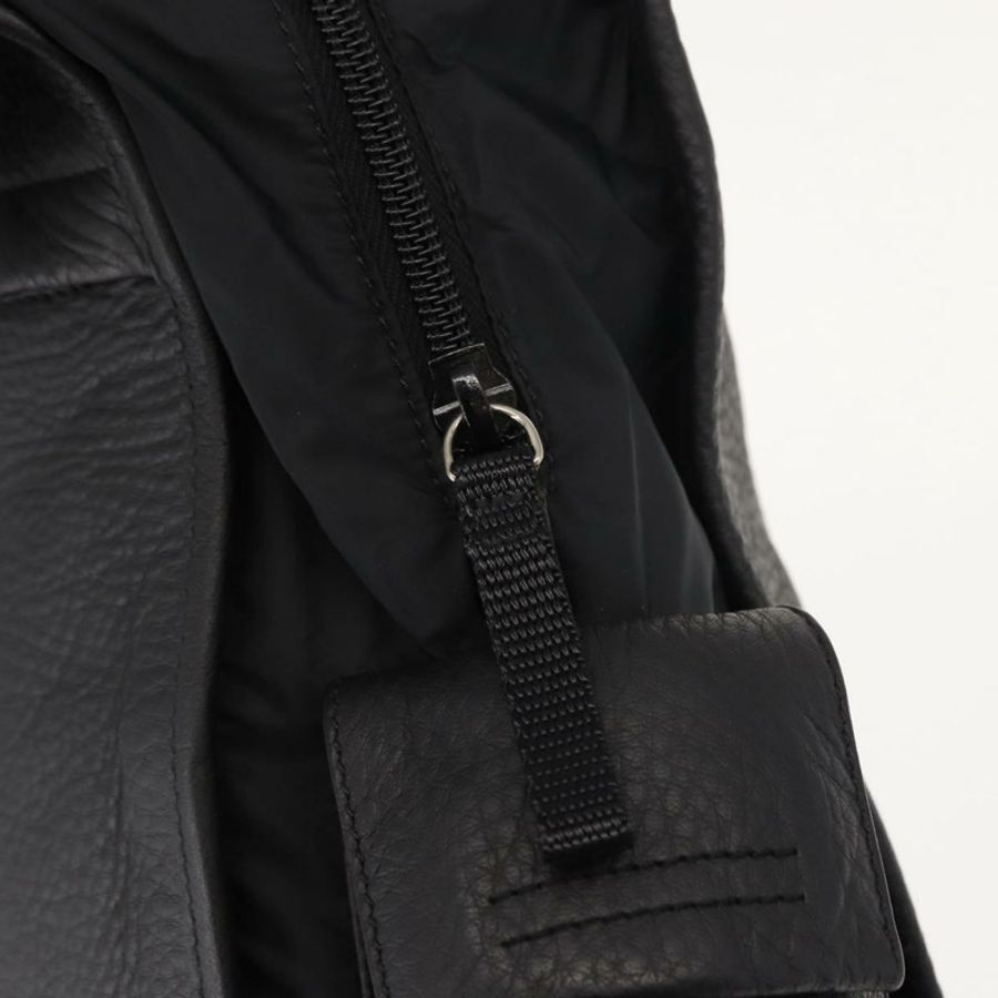 【日本直送】PRADA 運動手提包 尼龍皮革 黑色 銀色 正品 gh1071-17