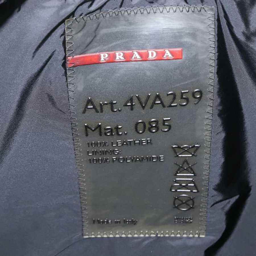 【日本直送】PRADA 運動手提包 尼龍皮革 黑色 銀色 正品 gh1071-18