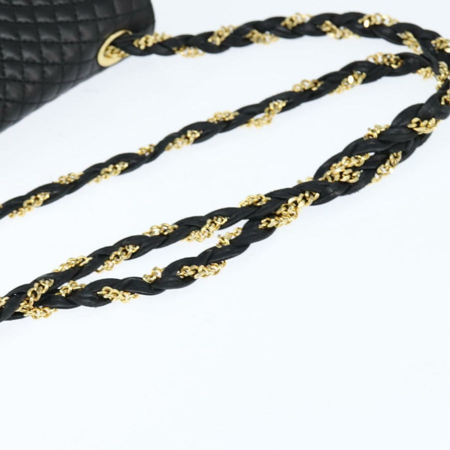 【日本直送】BALLY 絎縫鏈條單肩包 皮革 黑色 金色 正品 gh1162-6