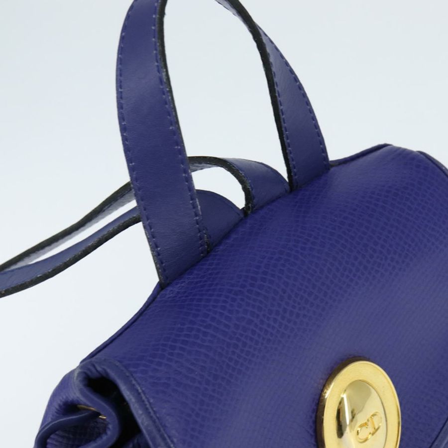 【日本直送】Christian Dior 皮革肩背包 藍色 金色 正品 150068-5