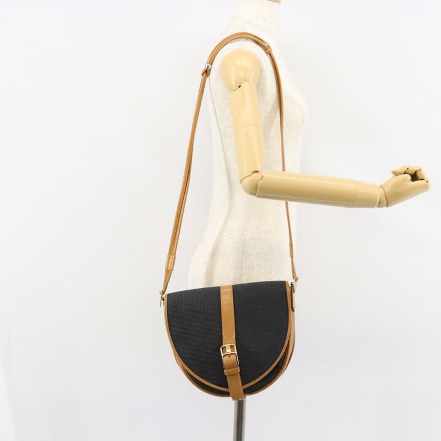 【日本直送】SAINT LAURENT 單肩包 PVC 皮革 黑色 金色 正品 150003-21