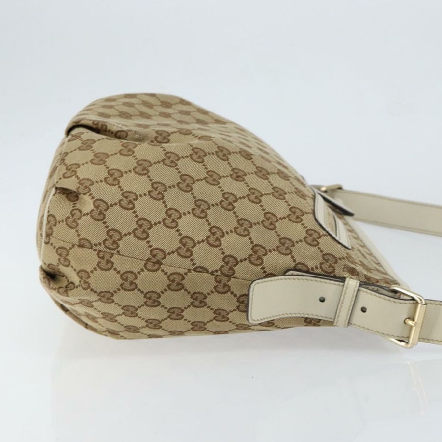 【日本直送】GUCCI GG帆布肩背包 米色 金色 正品 148374-3