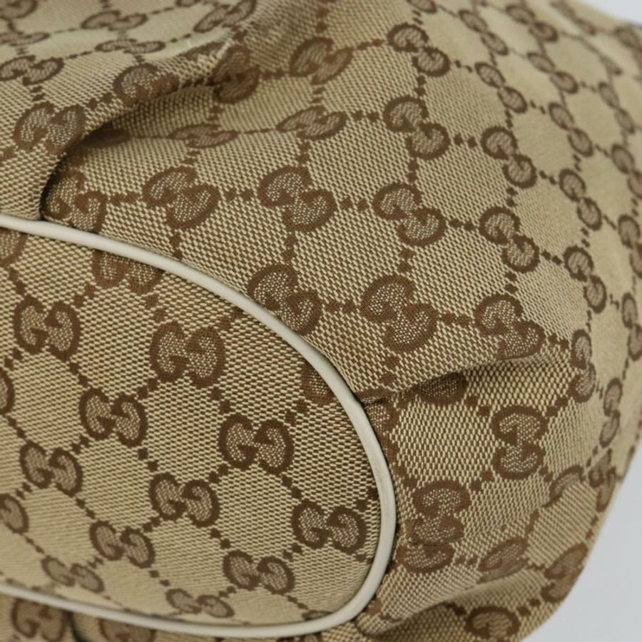 【日本直送】GUCCI GG帆布肩背包 米色 金色 正品 148374-9