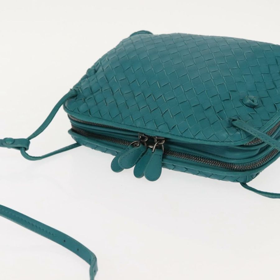 【日本直送】BOTTEGA VENETA INTRECCIATO 皮革單背包,土耳其藍,正品 148399-5