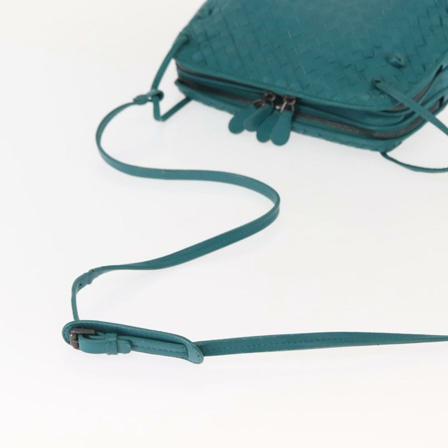 【日本直送】BOTTEGA VENETA INTRECCIATO 皮革單背包,土耳其藍,正品 148399-6