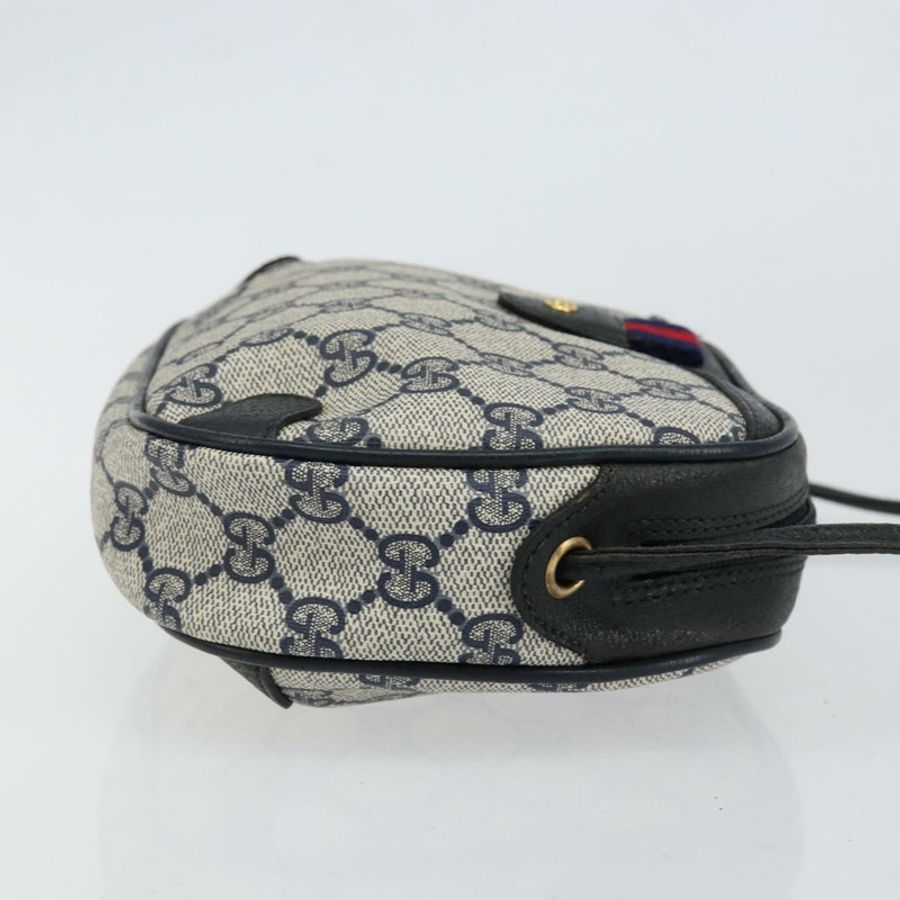 【日本直送】GUCCI GG Supreme Sherry Line 單肩包 PVC 海軍藍/紅色 89 02 066 正品 150546-3