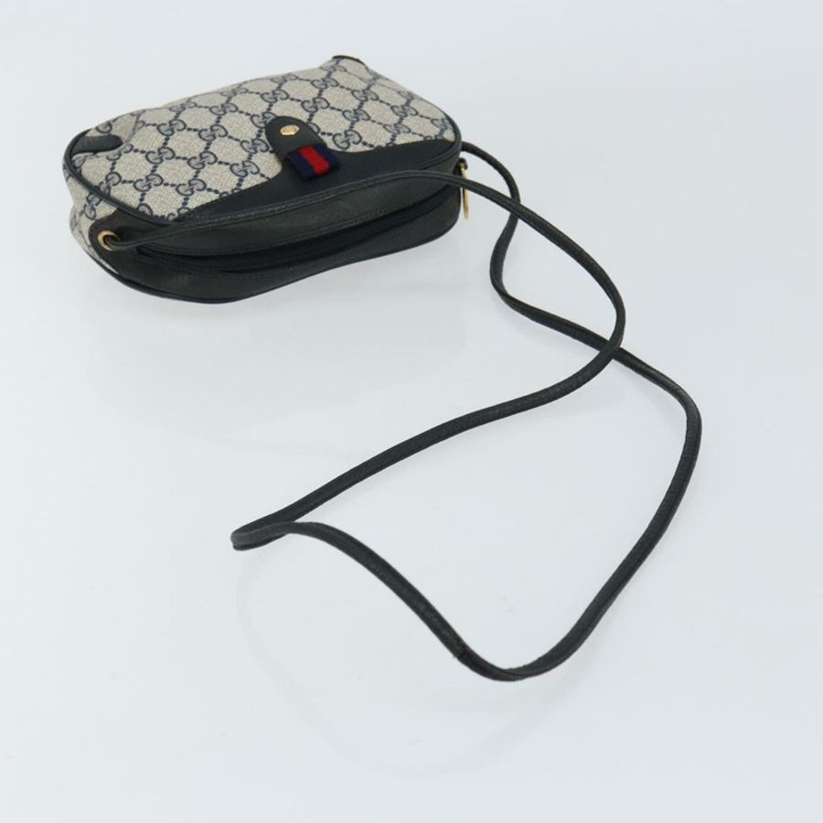 【日本直送】GUCCI GG Supreme Sherry Line 單肩包 PVC 海軍藍/紅色 89 02 066 正品 150546-6