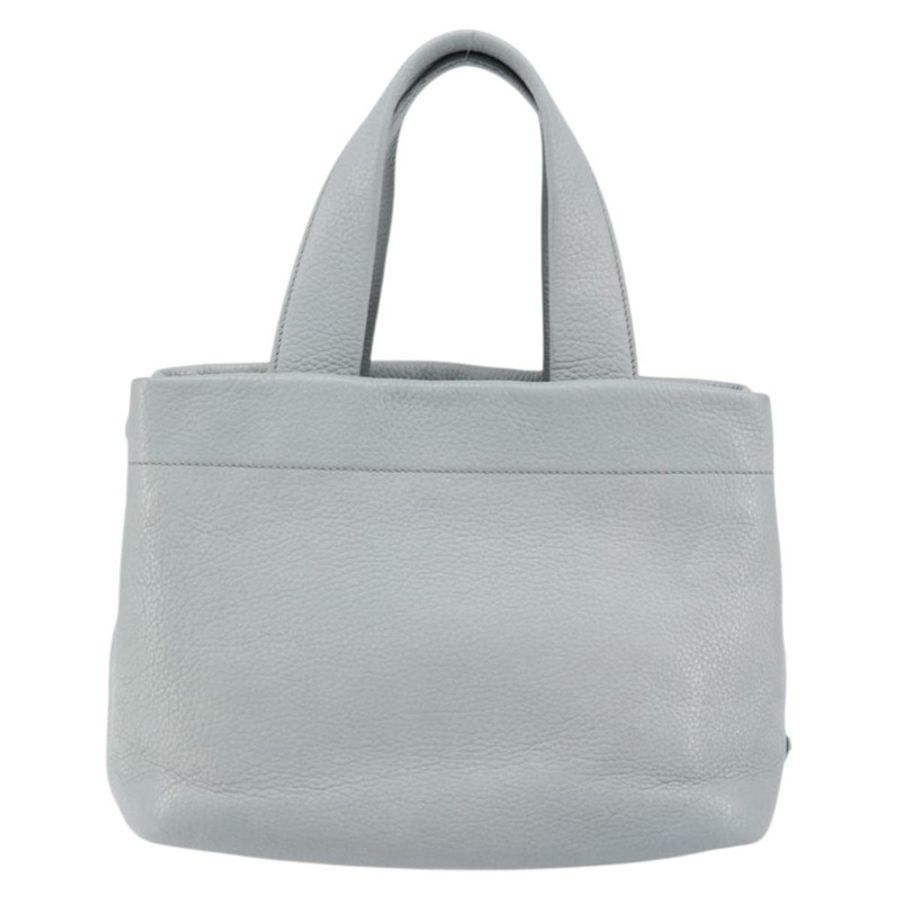 【日本直送】PRADA 小號托特包 沖孔皮革 灰色 金色 正品 bs30580-2