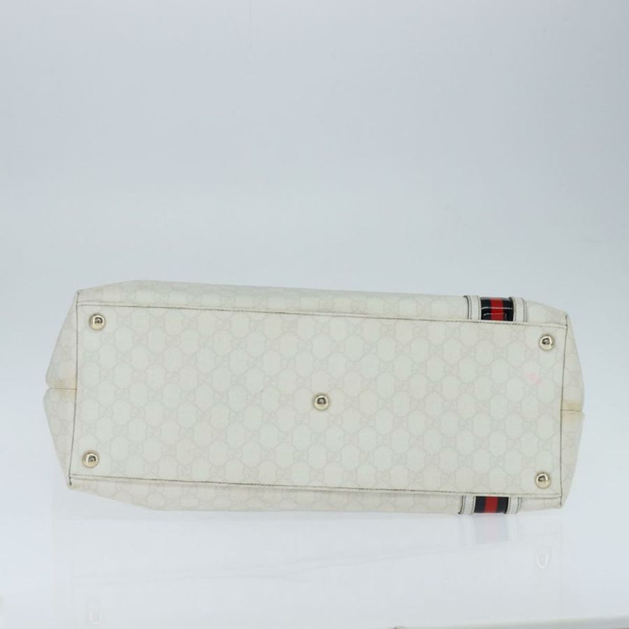 【日本直送】GUCCI GG Supreme Sherry Line 手提包 PVC 皮革 紅白海軍藍 正品 bs30498-8