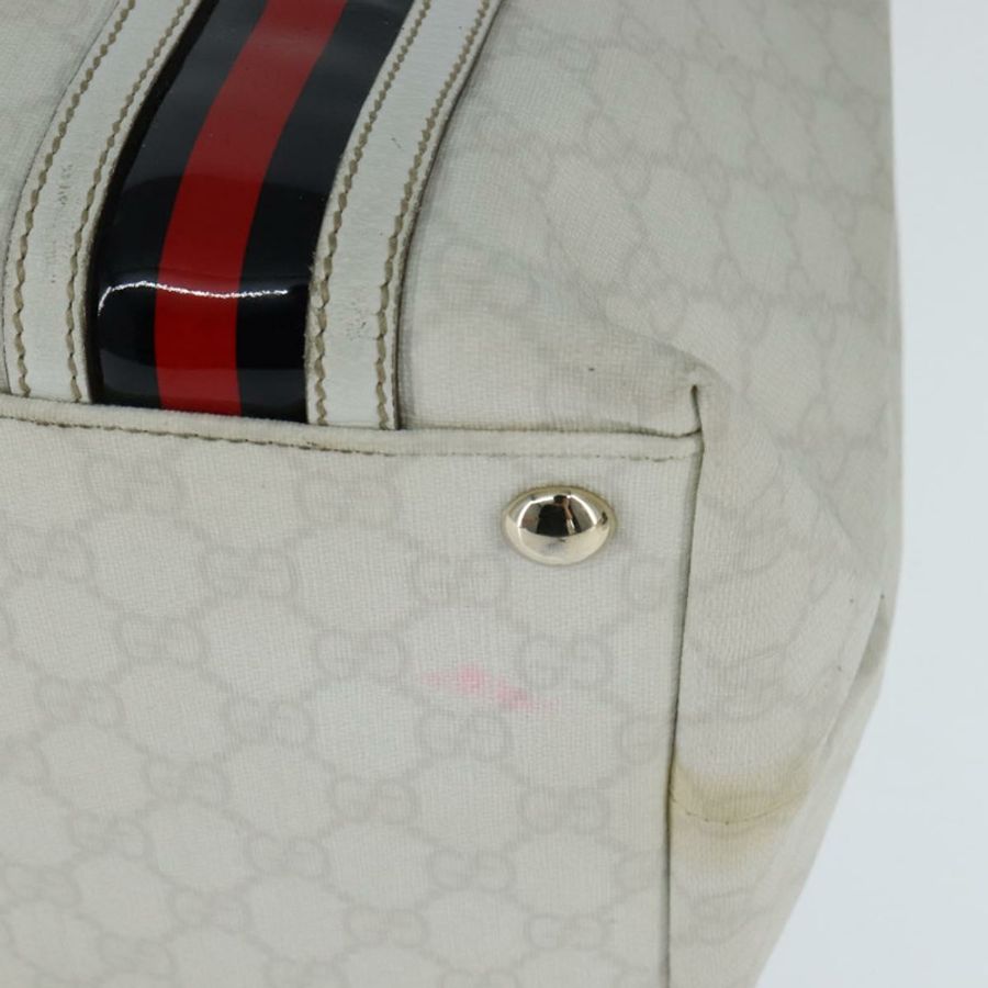 【日本直送】GUCCI GG Supreme Sherry Line 手提包 PVC 皮革 紅白海軍藍 正品 bs30498-10