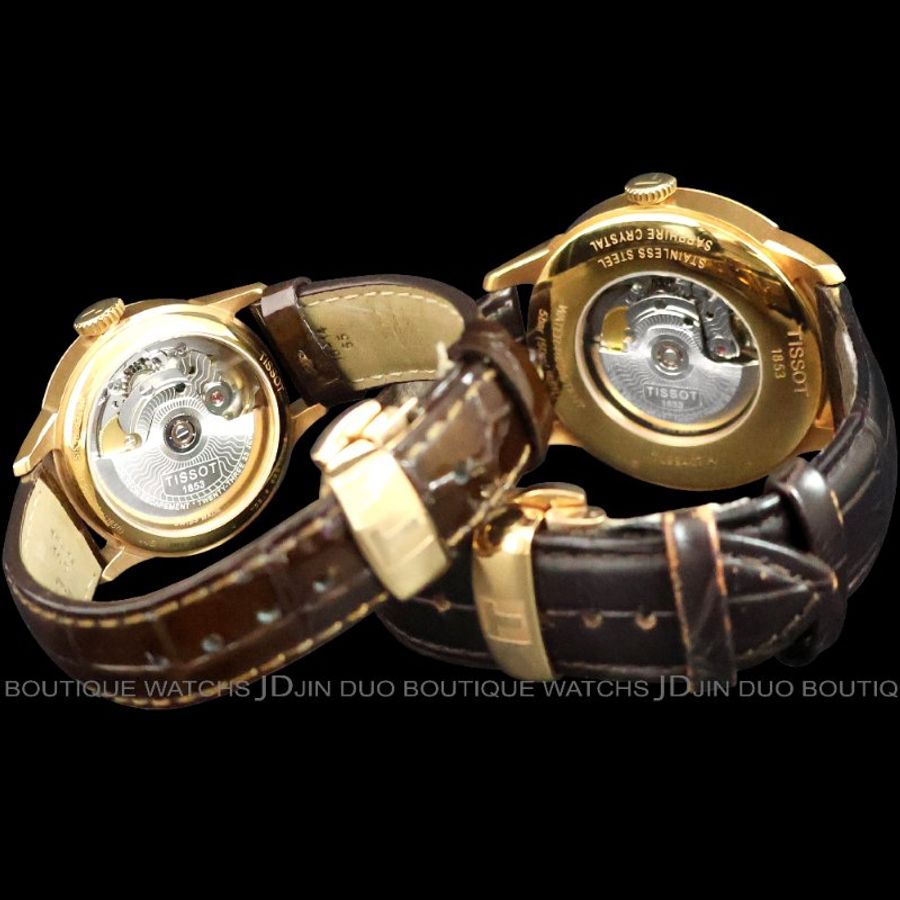 金鐸精品~2483 TISSOT天梭Tourelles杜魯爾系列棕面玫瑰金色42mm自動上鍊男用腕錶-6