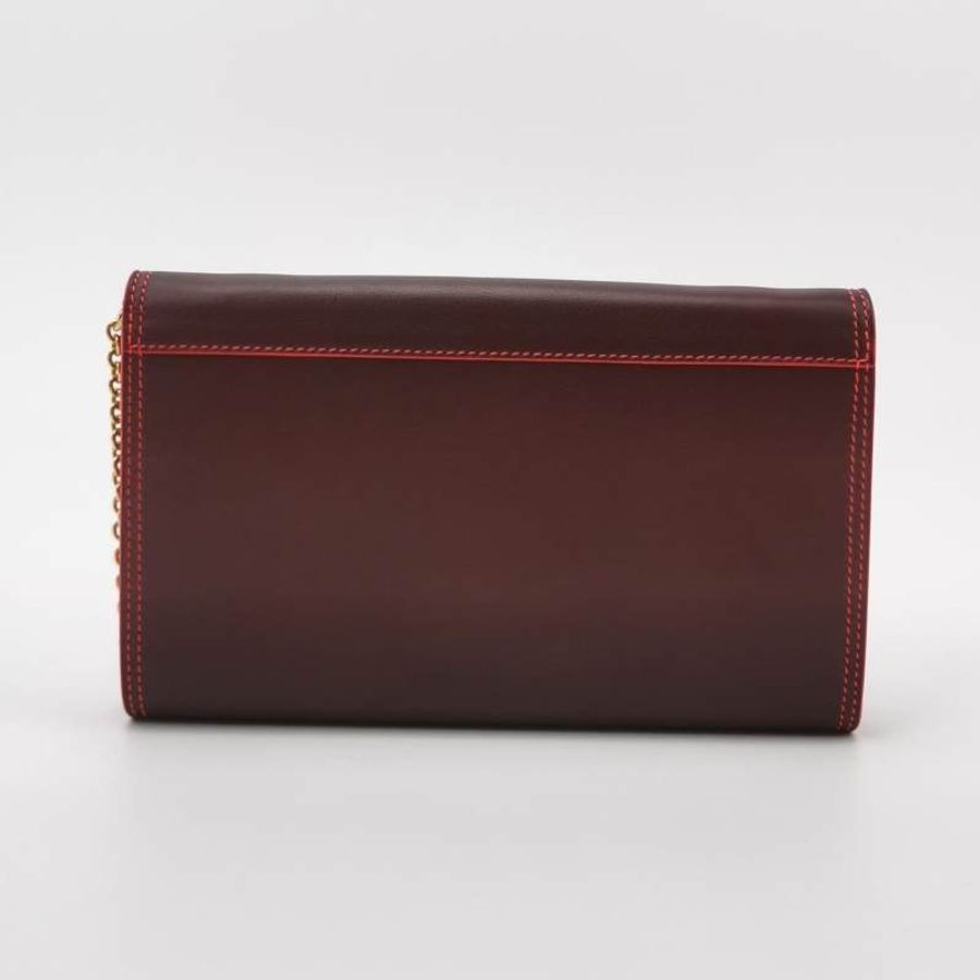 Celine 牛皮拼色字母Logo翻蓋單肩包斜挎包-4