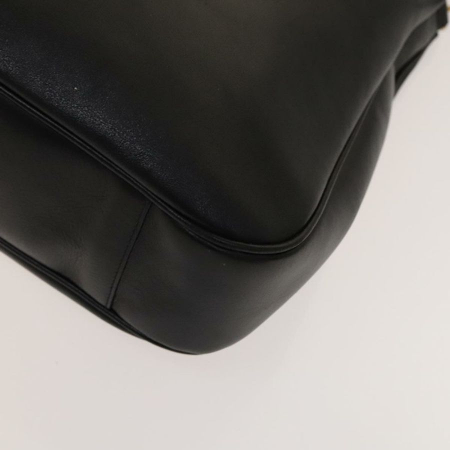 【日本直送】GUCCI 竹節肩背包 皮革 兩用 黑色 金色 001 1998 1577 正品 139142-8