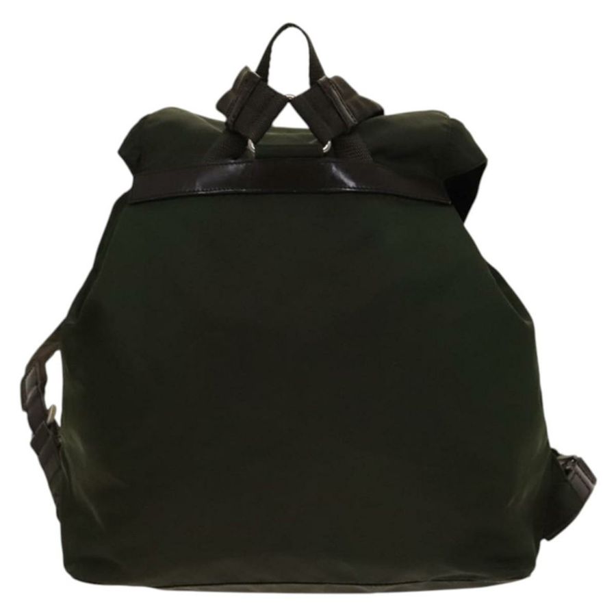 【日本直送】PRADA 雙肩包 尼龍 卡其色 銀色 正品 ki5908-1