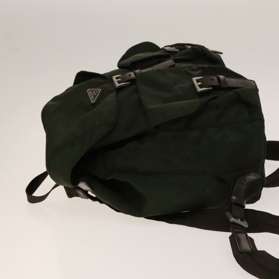 【日本直送】PRADA 雙肩包 尼龍 卡其色 銀色 正品 ki5908-3