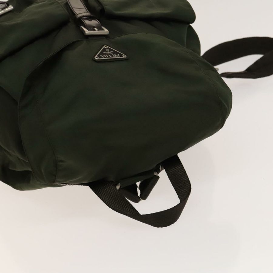 【日本直送】PRADA 雙肩包 尼龍 卡其色 銀色 正品 ki5908-5