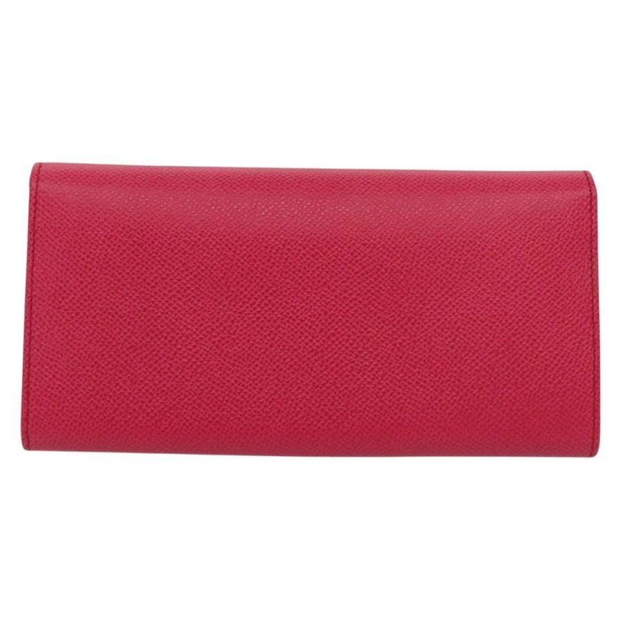 【日本直送】Salvatore Ferragamo Gancini 長版皮夾 皮革 粉金 正品 139609-1