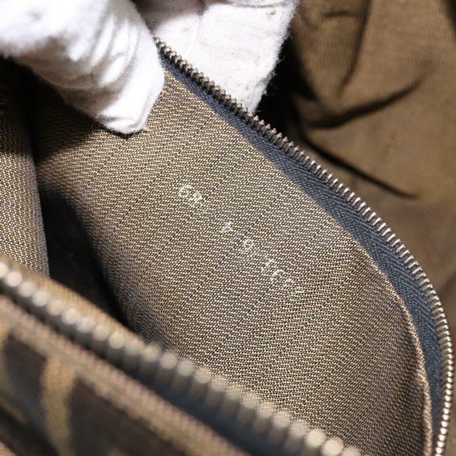 【日本直送】FENDI Zucca帆布化妝包 黑色 棕色 正品 139093-11