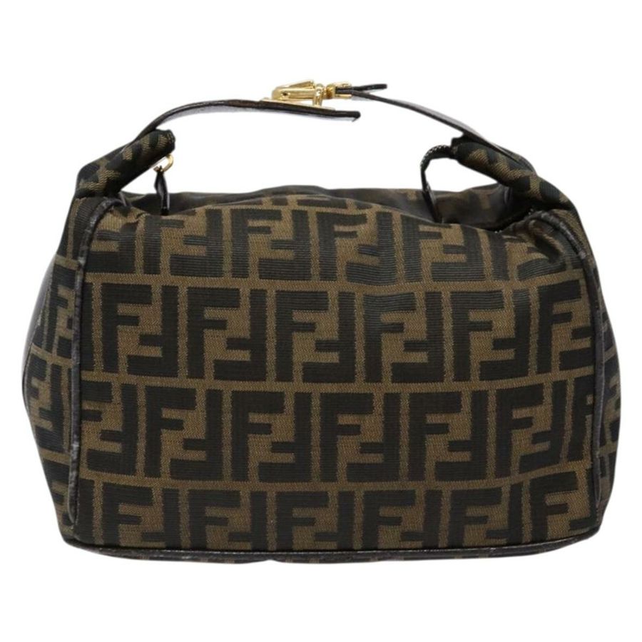 【日本直送】FENDI Zucca帆布化妝包 黑色 棕色 正品 139093-12