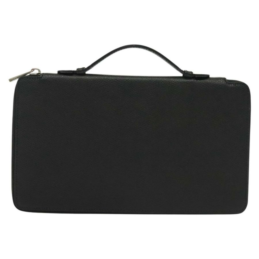 【日本直送】CELINE 旅行箱 皮革 黑色 銀色 Auth 140218-1