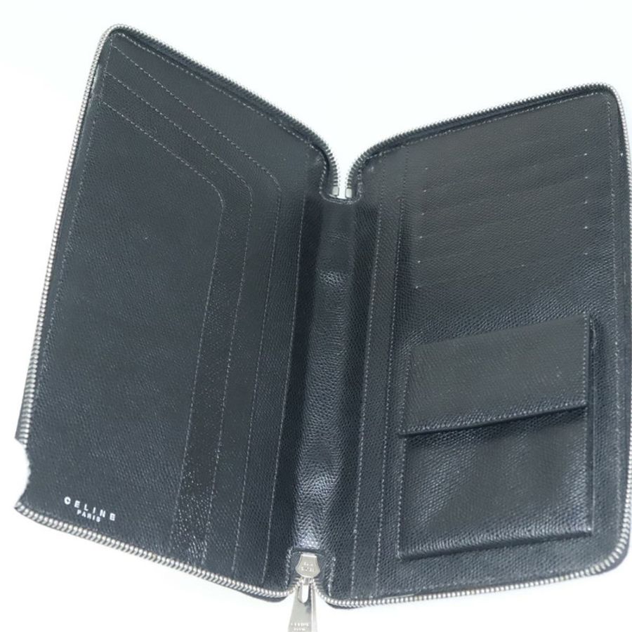 【日本直送】CELINE 旅行箱 皮革 黑色 銀色 Auth 140218-9