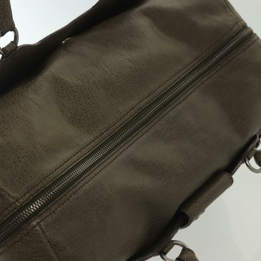 【日本直送】Salvatore Ferragamo Gancini 手提包 皮革 卡其色 銀色 正品 140186-5