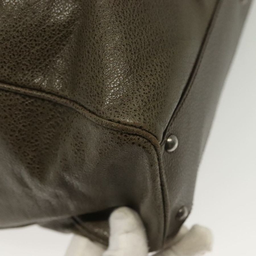 【日本直送】Salvatore Ferragamo Gancini 手提包 皮革 卡其色 銀色 正品 140186-14