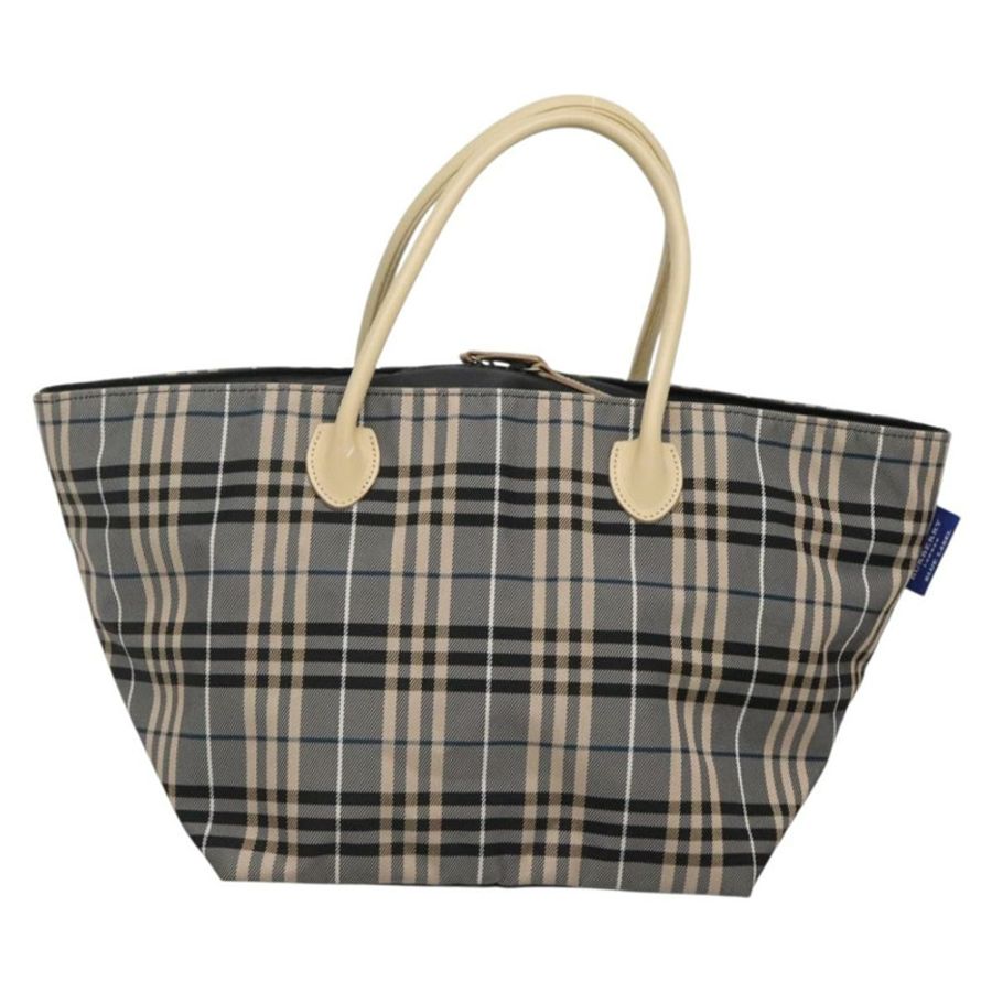 【日本直送】BURBERRY Blue Label Nova 格紋托特包 尼龍灰色 正品 ti3408-12