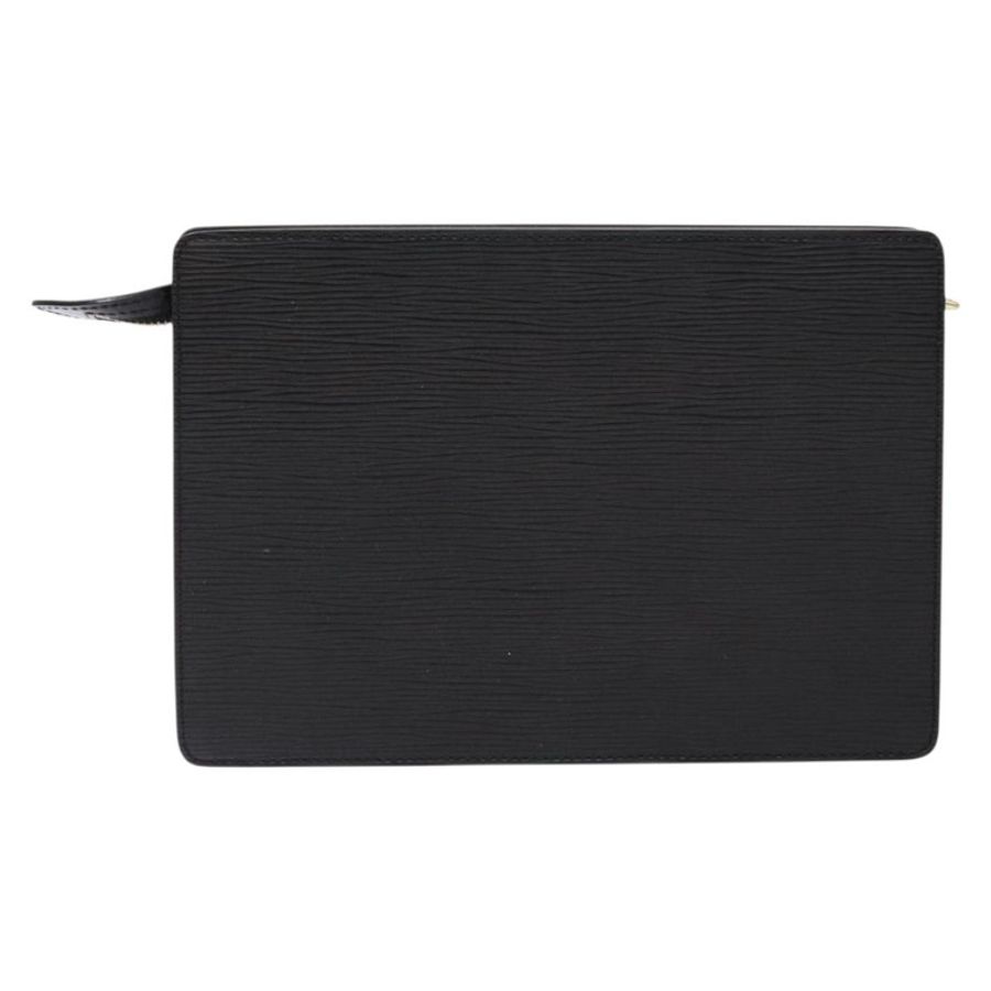 【日本直送】路易威登 Epi Pochette Homme 手拿包黑色 Noir M52522 LV 正品 fm4856-1