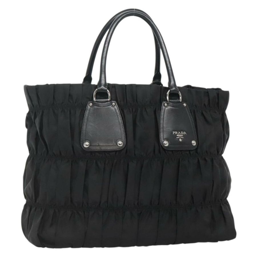 【日本直送】PRADA 尼龍托特包 黑色 銀色 正品 ep10543-0