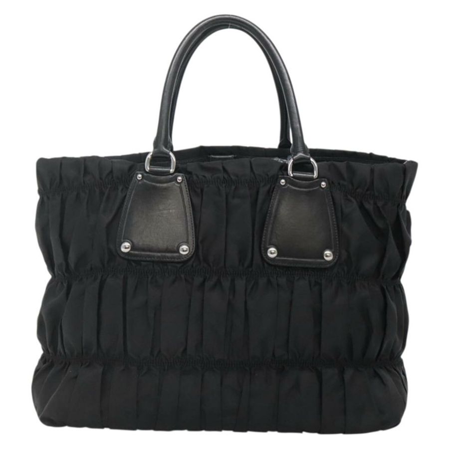 【日本直送】PRADA 尼龍托特包 黑色 銀色 正品 ep10543-1
